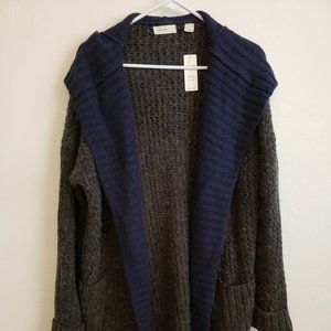 Anthropologie Grey/Navy Cardigan